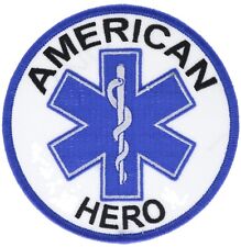 American Hero EMT Emergency Tech 4 inch round embroidered Patch HTL9847 F4D5D picture