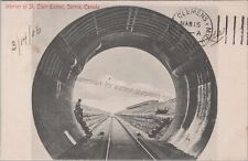 Sarnia, ON: 1906 St Clair Tunnel Int, Vtg Ontario Canadian Private Mail Postcard picture