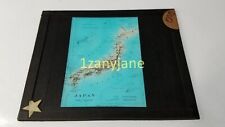 QOQ Glass Magic Lantern Slide Photo MAP OF JAPAN AND SURROUNDING ISLAND NATIONS picture