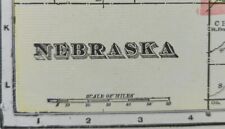 Vintage 1900 NEBRASKA  Map 14