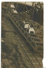 CK-153 CO, Mt. Manitou Incline Railway with People AZO RPPC Real Photo Postcard picture