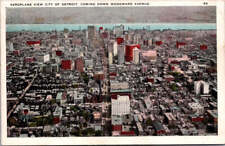 MI, Detroit - city view from Airplane - 1924 postcard - F03182 picture