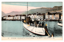Toulon France STATION OF BOATS-DESTROYER Military Ship Vintage French Postcard picture