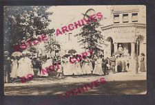 East Orange NEW JERSEY RPPC 1912 SOCIAL HISTORY Church Procession PROTEST Banner picture