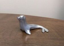 small pewter seal animal cute figurine miniature picture