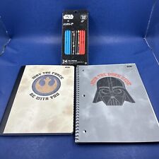 Star Wars Notebooks Pencils School Supplies Yoda Darth Vader Chewbacca Lot of 3 picture