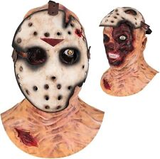 Jason Mask Halloween Rotten Face Killer Hockey Masks Double Layer Horror Zombie picture