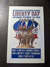Mint France 1918 WWI Postcard 426th Liberty Day USA Bonds Advertisement picture