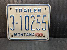 1976 MONTANA TRAILER LICENSE PLATE with 1980 STICKER ... (3 10255) picture