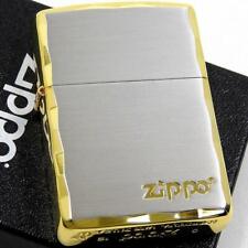 Zippo Armor Simple Logo Shine Ray Cut Gold Silver Mirror Surface Etching Japan picture