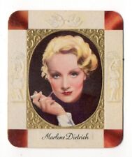 #17 Marlene Dietrich 1934 Garbaty Film Star Series 1 Embossed Cigarette Card picture