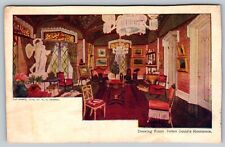 Drawing Room Helen Gould's Residence c. 1900 NY Postcard Sunday American picture