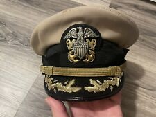 US Navy Officers Hat USN Vintage Bancroft Pak Cap Military Caps USA picture