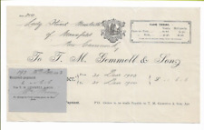 1904 J M Gemmell & Long printers invoice to Lady Stuart Menteth, Mansfield picture