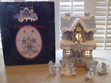 Encore Snow Buddies SNOWVILLE SPORTS SHOP Village Collection w/Figures & Box Vtg picture