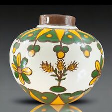 1995 Ukrainian Ceramic Wolodymyr Vintage Pottery Hand Painted Vase Vessel picture