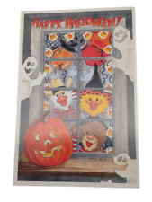 Current Halloween Postcard Suzy's Zoo Animals Ghost Pumpkin Divided Back Unused picture