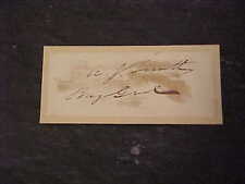 1800s Union General Andrew Jackson Smith Autographed Signed Cut Civil War  picture