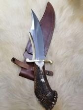 BEAUTIFUL CUSTOM HAND MADE steel  HUNTING TAXAS BOWIE KNIFE HANDLE STAG HORN picture