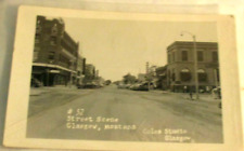 GLASGOW  MONTANA  STREET SCENE VINTAGE REAL PHOTO POST CARD  POSTED 1954 picture