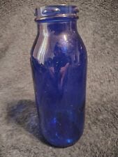 Vintage BROMO-SELTZER Cobalt Blue Empty Glass Bottle, 6.75