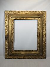 Vtg antique Ornate Gold Gilded Wood Picture 30x26 Holds 16x20 gesso plaster picture