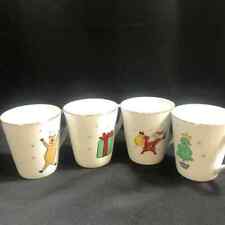 4 Merry Brite Porcelain Christmas Coffee/tea Mugs- Set of 4 picture