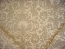 21-1/2Y CRAFTEX DOVE GRAY PARLOR TAUPE FLORAL DAMASK CHENILLE UPHOLSTERY FABRIC picture