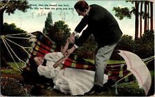 Afraid that she herself has hurt he lifts her from the dirt & Grass 1908  picture