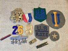 ORIGINAL PRE WWII 1920S UNIVERSITY OF ILLINOIS US ROTC LOT PATCHES INSIGNIA ETC picture