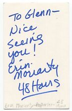 Erin Moriarty Signed 3x5 Index Card Autographed Reporter Journalist 48 Hours picture