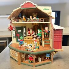 Enesco Santa's Workshop Deluxe illuminated Action Musical 1991 Damaged Untested picture