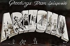 Real Photo RPPC: Large Letter, Greetings from Springerville, AZ. Mid-1940s. picture