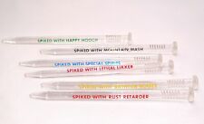 Vintage 1960's Plastic Spike Swizzel Sticks Humorous Barware Set Of 6 picture