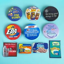VTG Product Release Promo Mixed Lot of 10 Button Pins 90s/2000s Advertisements picture