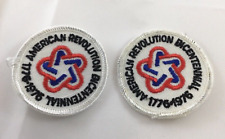 Pair USA American Revolution 200th Year Bicentennial 1776-1976 Patches  picture