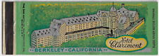 Hotel Claremont Berkeley California FL FS Empty Matchbook Cover picture