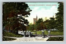 Toronto ON-Ontario Canada, Entrance To University, Vintage Postcard picture