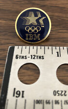 Vintage IBM Summer Olympics 1984 Commemorative Souvenir Hat Tie Pin picture