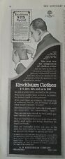 1915 men's Kirschbaum clothes $25 special vintage fashion original clothing ad picture