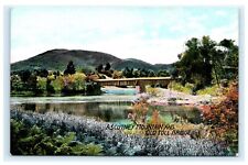 Ascutney Mountain & Old Toll Bridge Windsor VT Vermont Postcard E1 picture