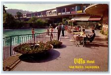 San Mateo California CA Postcard Villa Hotel El Camino Real Exterior Pool c1960 picture