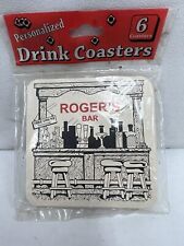 Vintage Robert’s Bar Personalized Beverage Coasters 6 pack picture