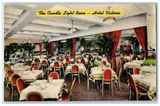 c1940 Candle Light Room Hotel Victoria Restaurant New York City New York Postcar picture