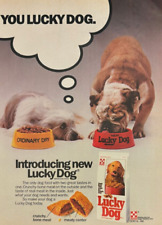 1986 Purina Lucky Dog Pet Food vintage print ad picture
