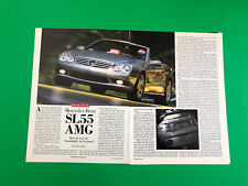 2003 MERCEDES BENZ SL55 SL 55 AMG ORIGINAL PRINT AD 4 PAGE ROAD TEST PRINTED picture