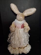 FREE Tall Easter Victorian Bunny Rabbit Dainty Glitter Lace Doll 24