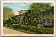Florida Ormond Beach Home John D Rockefeller Postcard 1925 picture