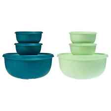 New Tupperware 12-pc Blossom Lid Serve & Store Large Bowl Set - Green -SEE NOTES picture