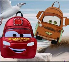 2 Set  Nwts  rare Sold Out Disney Cars Loungefly Tow Mater And McQueen Backpack picture